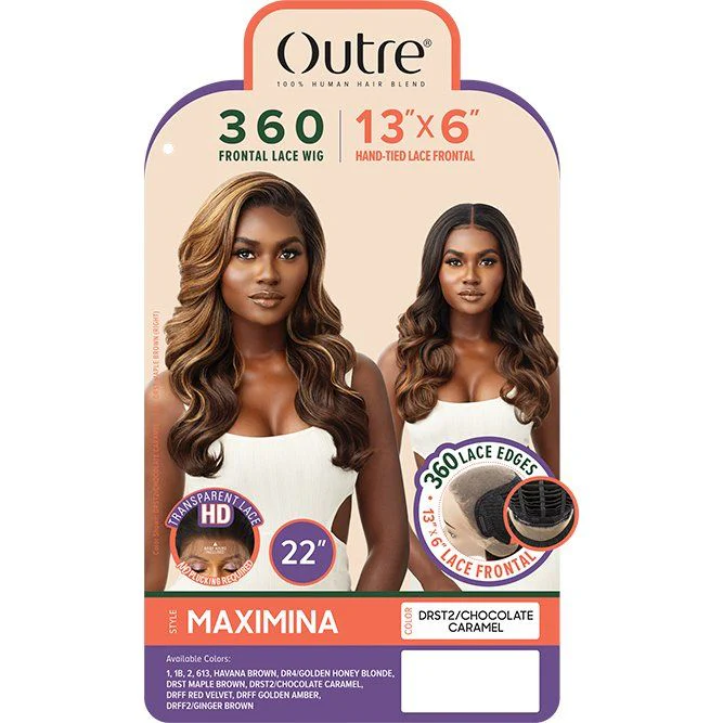 Outre 360 Frontal Human Blend Lace Front Wig 13x6 Lace Frontal - Maximina - Image 7